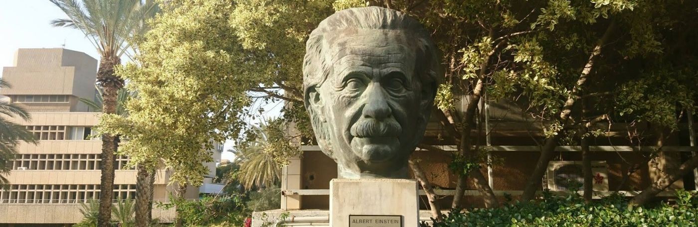 Einstein statue at TAU