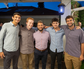 Judah Wahba '24GS and four TAU friends